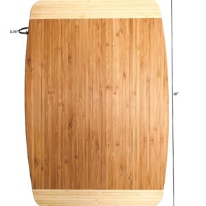 Simply Bamboo CBN118 18 X 12 Napa Multicolor Bamboo Wood Cutting Board for Kitchen | Chopping Board | Carving/Slicing Vegetables, Meat, Fruits | 100% Organic & Safe Wood - 8" x 12" x 0.75"