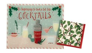holiday christmas glass cutting board: it's beginning to look a lot like cocktails add to the winter festivities (making spirits bright)