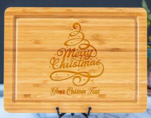 merry christmas cutting board, personalized christmas decoration board, gift for mom,grandma, couples, unique gift for holiday season, customize cutting board