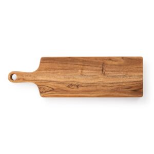 demdaco long natural brown 20 x 5.5 inches acacia wooden cutting serving board