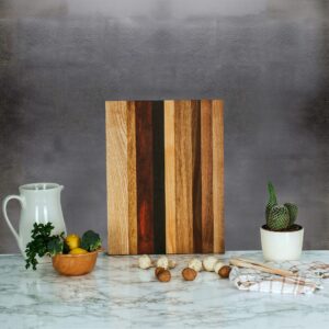 TeakCraft Large Walnut Cutting Board with Juice Grove, Chopping Board, Knife Friendly, Reversible, Gift Box Included, The Kos (18x14x1.2 inch)