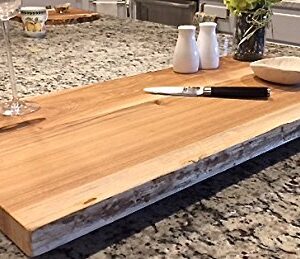 Black Walnut Gorgeous, Unique, Forest-to-Table Double Live-Edge Wood Charcuterie/Appetizer/Dessert/Grazing/Cheese/Cutting Board 20" x 12.5".