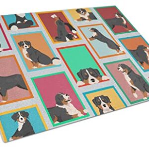 Caroline's Treasures MLM1087LCB Lots of Bernese Mountain Dog Glass Cutting Board Large Decorative Tempered Glass Kitchen Cutting and Serving Board Large Size Chopping Board