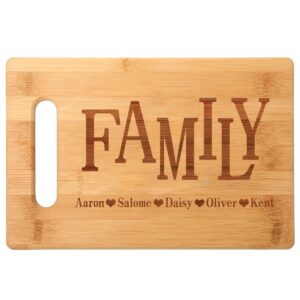 personalized cutting board with names, wedding gift for the couple, family, custom cutting board wood engraved customized gifts for couple mr mrs, housewarming closing gift for home buyers