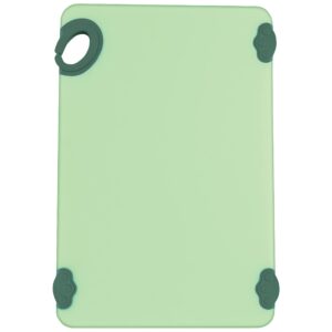 winco non-slip cutting board with hook, 12" x 18", green