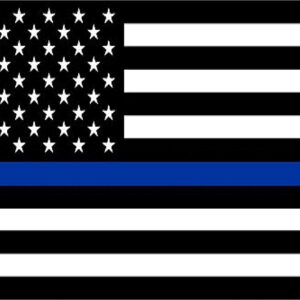 The Thin Blue Line Flag Glass Cutting Board Decorative Police Officer Sheriff Deputy Law Enforcement PD Department Design