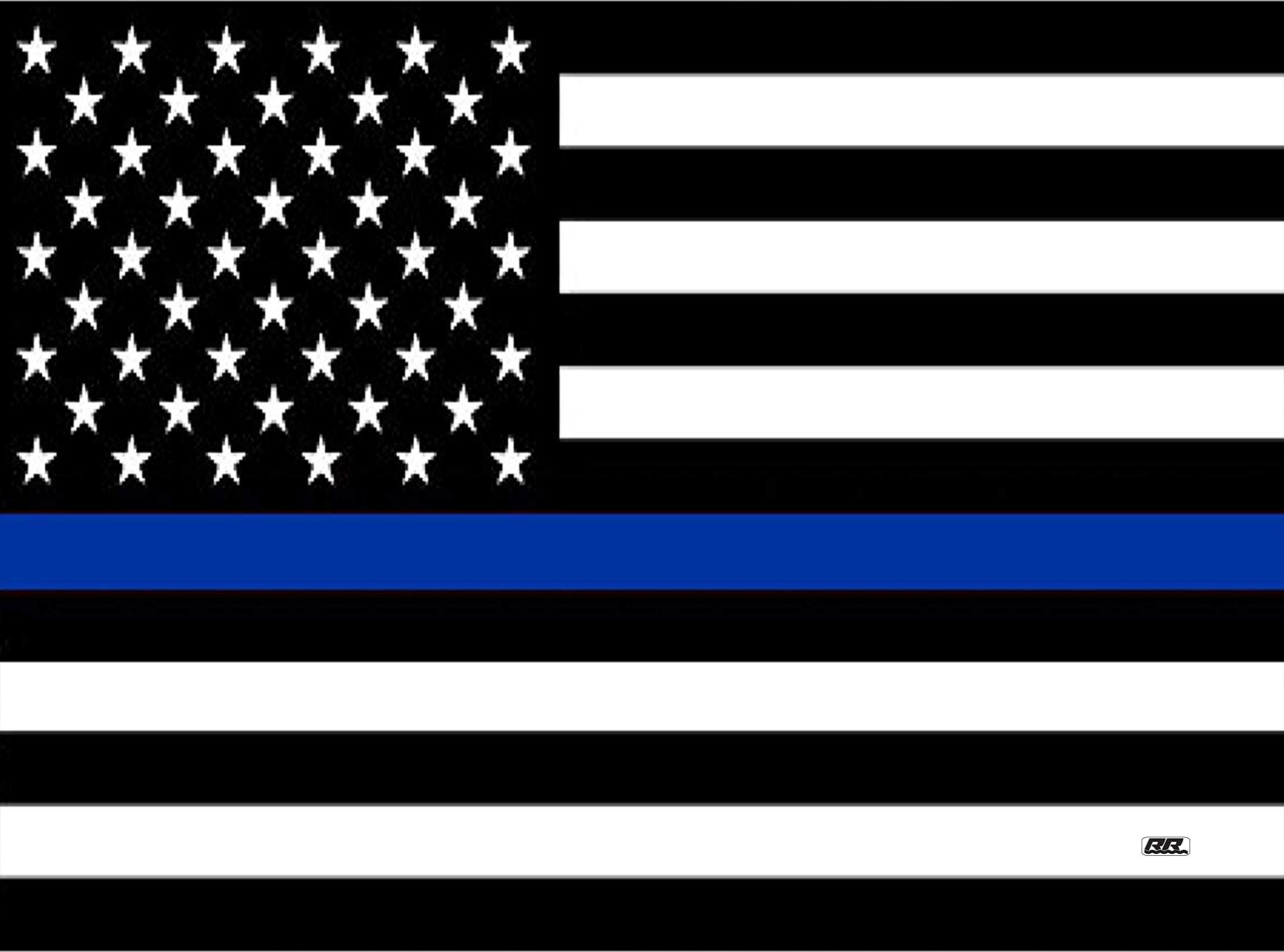 The Thin Blue Line Flag Glass Cutting Board Decorative Police Officer Sheriff Deputy Law Enforcement PD Department Design