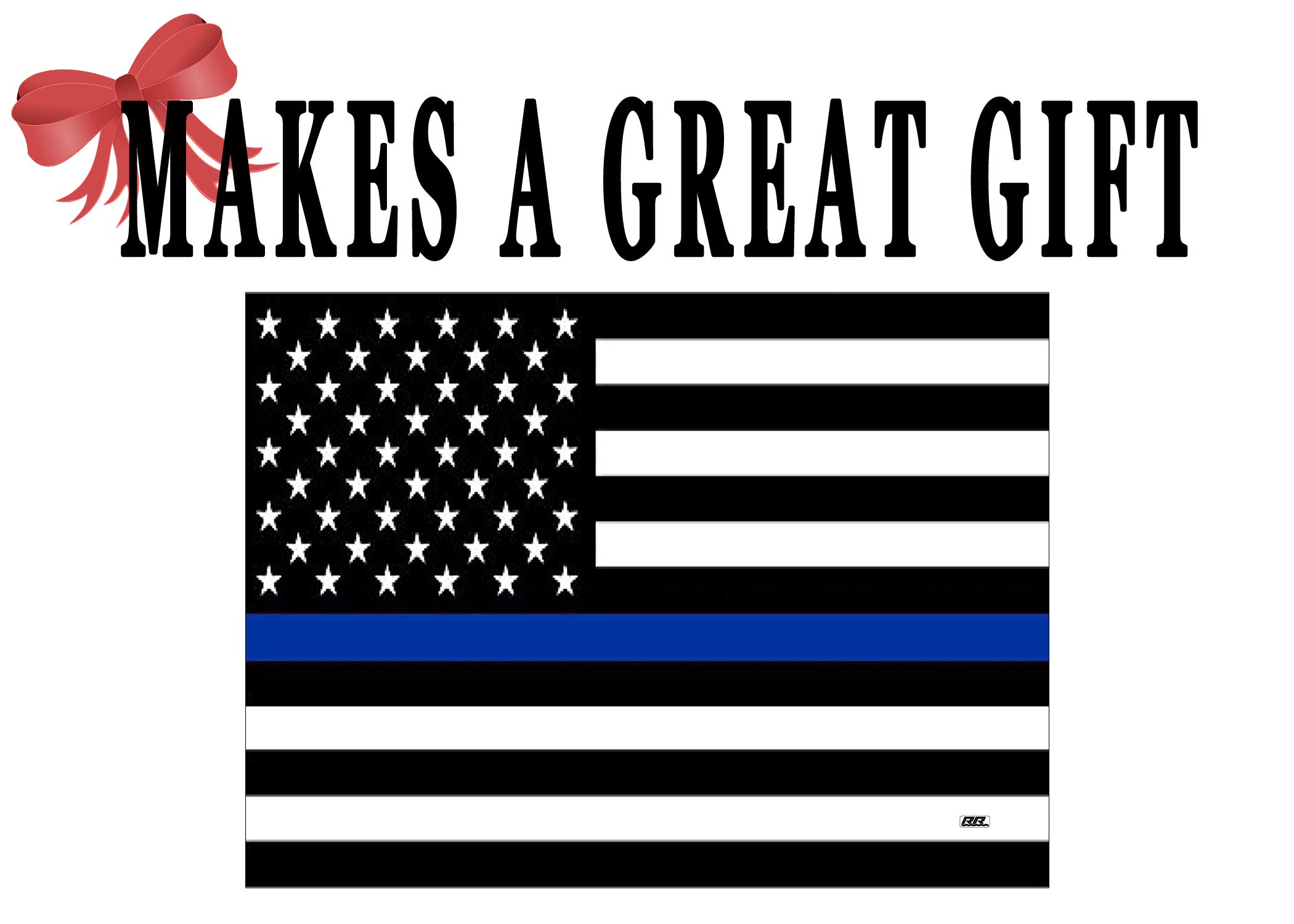 The Thin Blue Line Flag Glass Cutting Board Decorative Police Officer Sheriff Deputy Law Enforcement PD Department Design