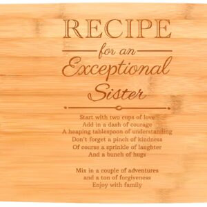 Big Sister Gifts Recipe for an Exceptional Sister Sibling Gifts Big Rectangle Bamboo Cutting Board