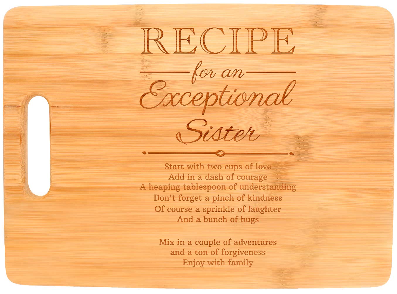 Big Sister Gifts Recipe for an Exceptional Sister Sibling Gifts Big Rectangle Bamboo Cutting Board