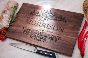 personalized cutting board - christmas gift - rustic home decor - engraved cutting board - custom cutting board - kitchen decor - home decor - wedding gift engagement