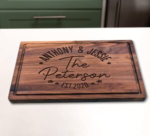 personalized charcuterie board custom mr mrs cutting board butcher block cutting board wood engraved