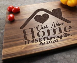 personalized cutting board housewarming gift mr and mrs custom cutting board wood engraved