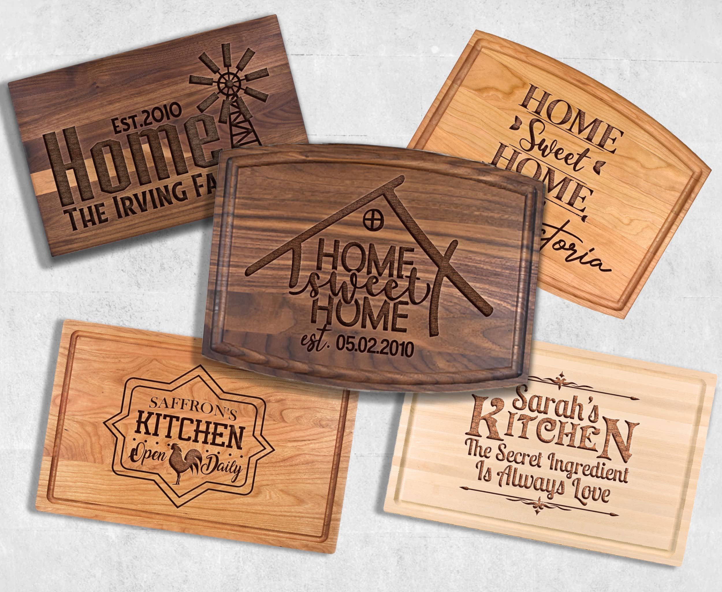 Personalized Cutting Board Housewarming Gift Mr and Mrs Custom Cutting Board Wood Engraved