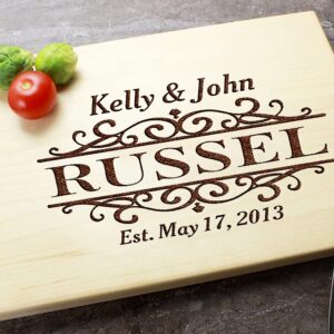 Personalized Family Tree Cutting Board Wedding Gift for Couple Engraved Custom Family Chopping Board