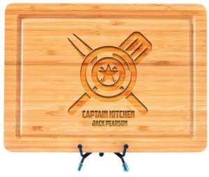 captain father kitchen, dad cutting board, chef daddy, the best dad ever, customized cutting board for dad, king of the grill, father’s day gift, dad birthday cutting board, bbq gifts