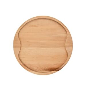 UWELD Extra Thick Round Serving Tray Maple Serving Board-Brunch Board-Cutting Board -Charcuterie boards 16inchesx1.26inches thick