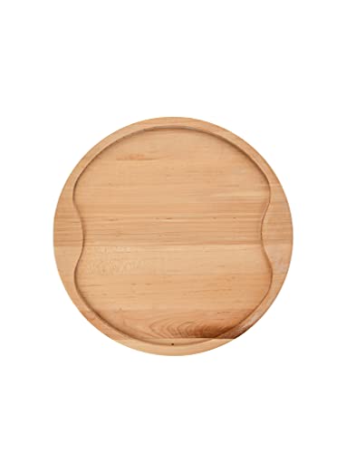 UWELD Extra Thick Round Serving Tray Maple Serving Board-Brunch Board-Cutting Board -Charcuterie boards 16inchesx1.26inches thick