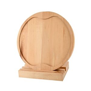 UWELD Extra Thick Round Serving Tray Maple Serving Board-Brunch Board-Cutting Board -Charcuterie boards 16inchesx1.26inches thick