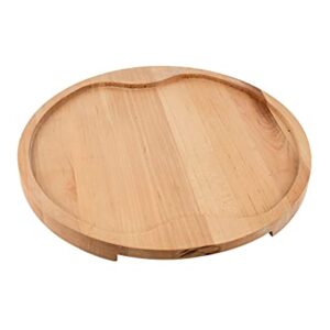 UWELD Extra Thick Round Serving Tray Maple Serving Board-Brunch Board-Cutting Board -Charcuterie boards 16inchesx1.26inches thick