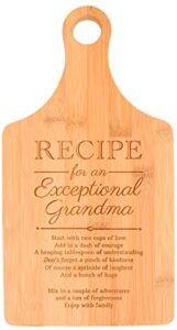 grandma gifts for grandma recipe for an exceptional grandma paddle shaped bamboo cutting board