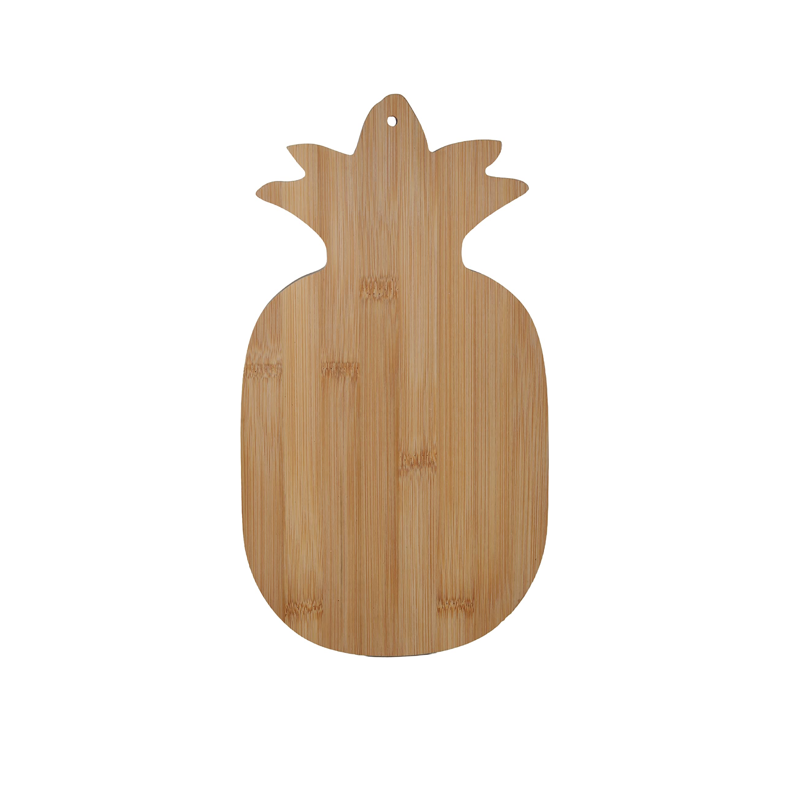 Vastigo Pineapple Shaped Bamboo 12.75” x 7” Serving and Cutting Board – for Serving Appetizers, Cheeses, Charcuterie, Decoration and More