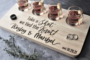 personalized wood flight board cutting charcuterie engagement wedding bridal shower birthday housewarming fathers mothers day gifts