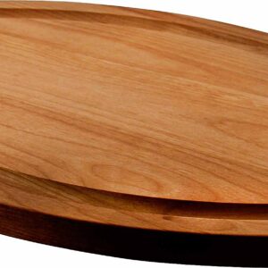 Romertopf With Juice Grooves, Made in USA Wooden Cutting Board, 16 Inch, Brown