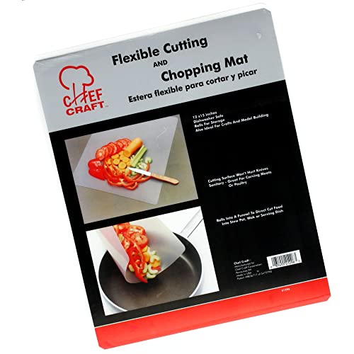 Chef Craft Flexible Plastic Cutting Sheet, 12 x 15 inch, Clear