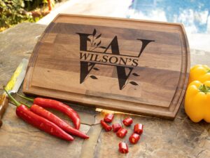 charcuterie board | personalized cutting board | custom cutting board | serving board | engraved cutting board | custom wedding gift | cutting boards for kitchen dishwasher safe (arched)