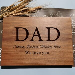 dad gifts, personalized cutting board, custom engraving text wooden board for his birthday father's day thanksgiving day, stepfather gift, grandfather gift - dad, we love you