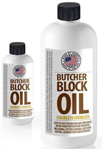 2oz food grade mineral oil for cutting boards, countertops and butcher blocks, butcher block oil & conditioner, cutting board oil