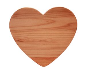 mini heart shaped serving board (8" x 8" x .75")