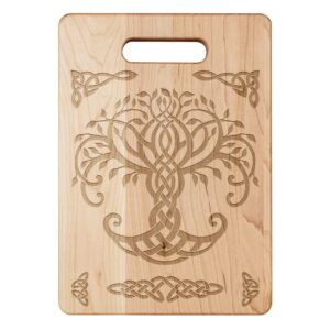 Celtic Tree of Life Maple Cutting Board Gaelic Irish Mythology Celt Knot Gift (Large Size: 13.75" x 9.75")