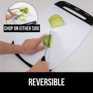 Gorilla Grip Cutting Board Set of 3 and Vegetable Peeler, Both in Black Color, Cutting Boards are Dishwasher Safe, Peeler Has Swivel Blade,