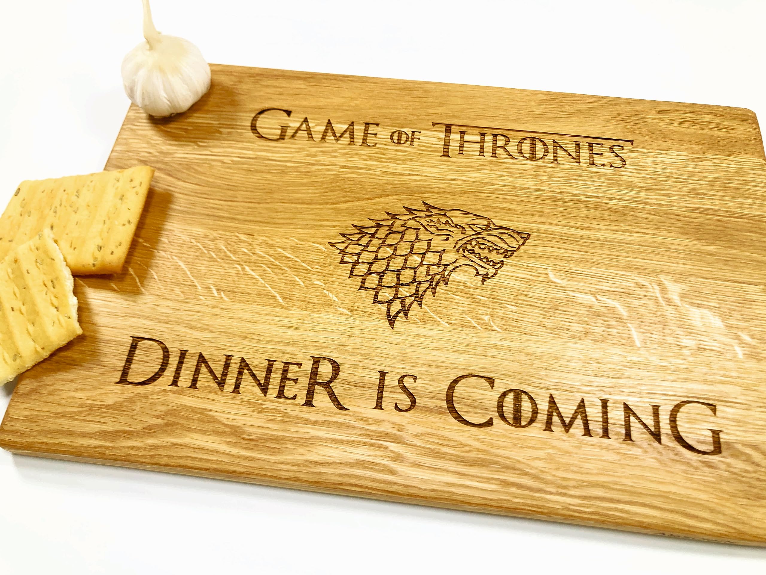 Algis Crafts | Chopping Board - DINNER IS COMING | Wedding Gifts for Couples, Anniversary Gift, First Home Gift | Handmade Birthday Gift | Laser Engraved Cutting Board