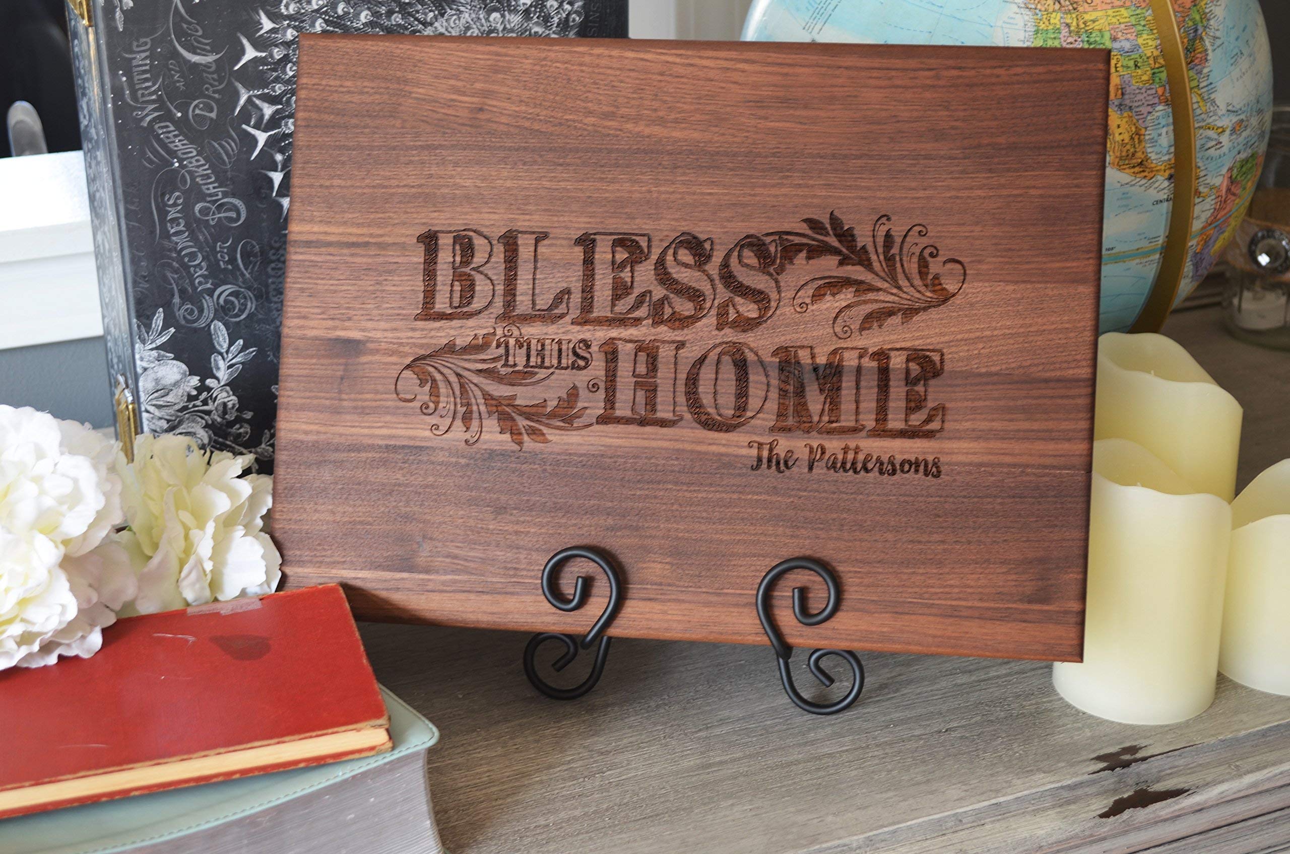 Personalized Laser Engraved Cutting Board Bless This Home