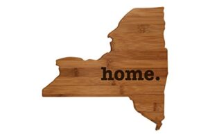 new york shaped bamboo wood cutting board engraved home. personalized for new family home housewarming wedding moving gift