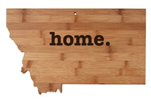 montana state shaped bamboo wood cutting board engraved home. personalized for new family home housewarming wedding moving gift