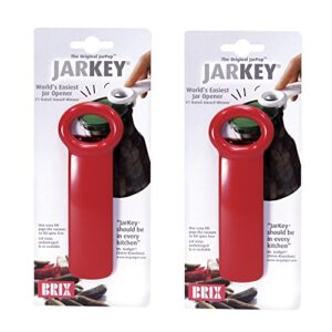 brix jarkey original easy jar key opener, set of 2, red