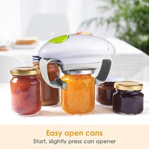 Powerful Torque Electric Jar Opener Automatic Opens Almost Size Lid, Automatic Jar Opener Tool with A Simple Button, Kitchen Gadget for Arthritic Weak Hands, Seniors