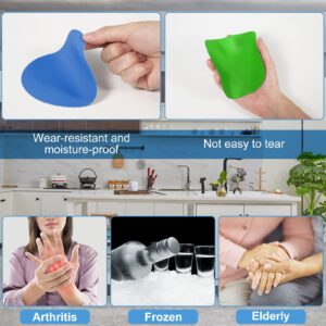 4pcs Jar Gripper Pads, Multifunctional Rubber Jar Gripper Pad Jar Opener Grippers Kitchen Coaster for Elderly Seniors Women Suffering from Arthritis Weak Hands (Blue, Green, Grey)