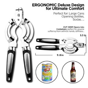 Zoiwdur Jar Opener, Multi Jar Opener for Weak Hands, Stainless Steel Jar Lid Opener, Beer Bottle Opener for Arthritic Hands, Seniors with Arthritis