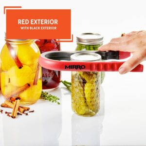 Mirro 4-Hole Silicone Folded Red Canning Jar and Bottle Opener MIR 11306