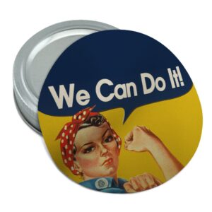 rosie the riveter war poster round rubber non-slip jar gripper lid opener