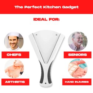 Jar Opener Kitchen Gadget, Ideal for Weak Hands or Seniors with Arthritis, Easy to Use, Handheld or Mountable, Opens Lids and Bottle Caps, Includes Under Cabinet Mounting Screws (White)