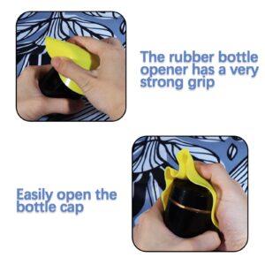 4 Pcs Rubber Jar Opener Gripper Pad, Bottle Opener for Weak Hands, Non-Slip Jar Lid Grip Pad, Multi-Purpose Kitchen Coasters Round