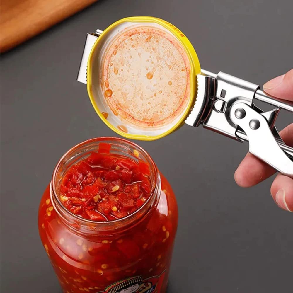 2 PCS 2023 New Adjustable Multifunctional Stainless Steel Can Opener, Adjustable Jar & Bottle Opener, Manual Jar Jar Opener Gripper, Jar Opener for Weak Hands, Jar Bottle Opener Kitchen Accessories