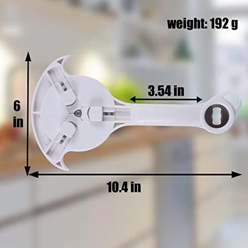 Jar Opener for Weak Hands Seniors Arthritis Bottle Cap Opener Lid Opener Labor-saving | Multifunctional | Adjustable | Anti-slip | Handheld (White)