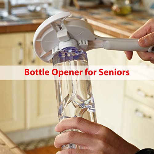 Jar Opener for Weak Hands Seniors Arthritis Bottle Cap Opener Lid Opener Labor-saving | Multifunctional | Adjustable | Anti-slip | Handheld (White)